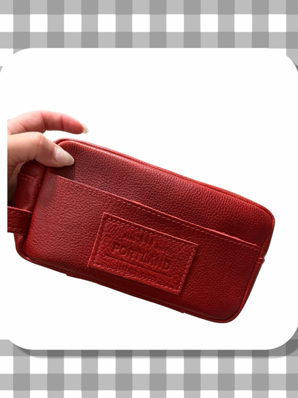 🦄 Portland Leather Deluxe Dopp Kit | Chili Red | Not Available Online